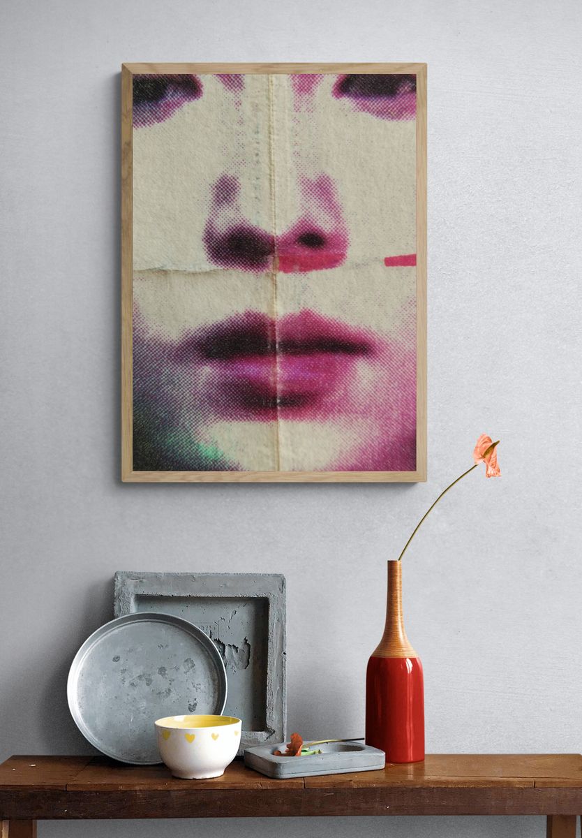 Pop Art Face Close-Up Poster. — room view 3