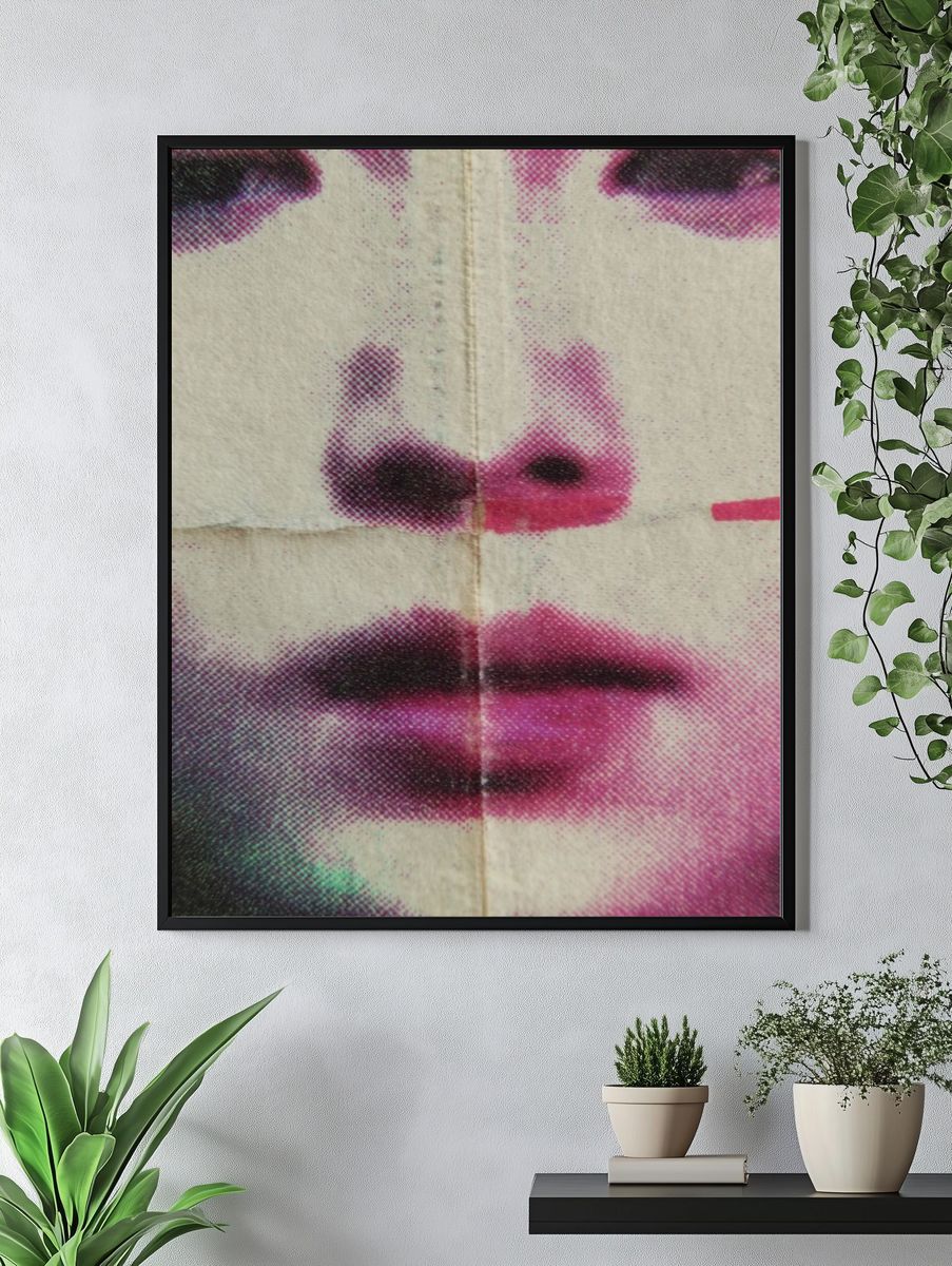 Pop Art Face Close-Up Poster. — room view 4