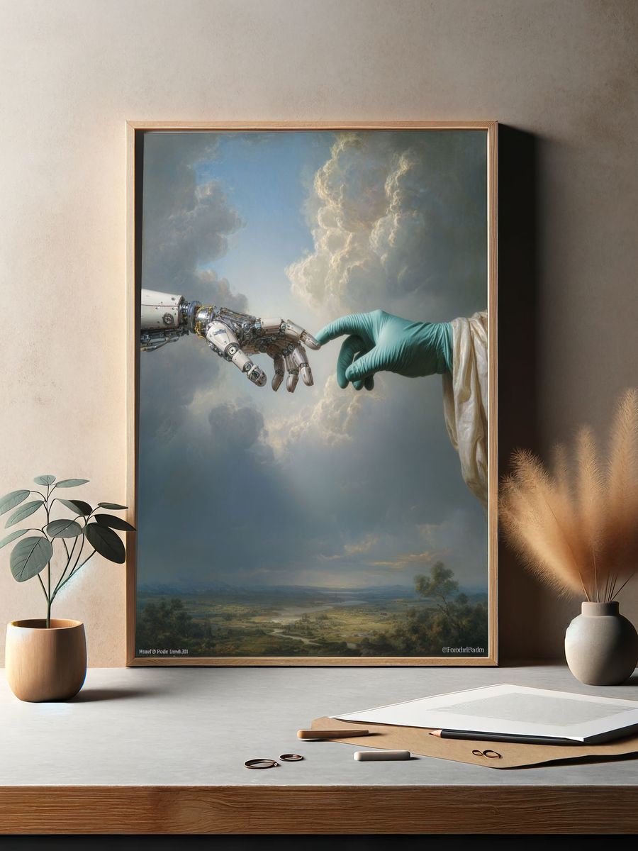 The Creation of AI — Fine Art Print. — room view 2