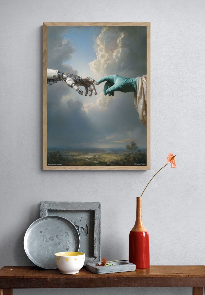 The Creation of AI — Fine Art Print. — room view 3