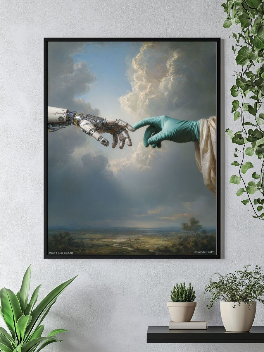 The Creation of AI — Fine Art Print. — room view 4