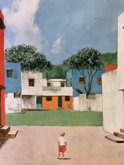 Village Courtyard Fine-Art Poster.