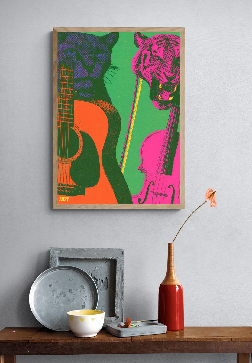 Rosin & Rust Pop Art Poster. — room view 3