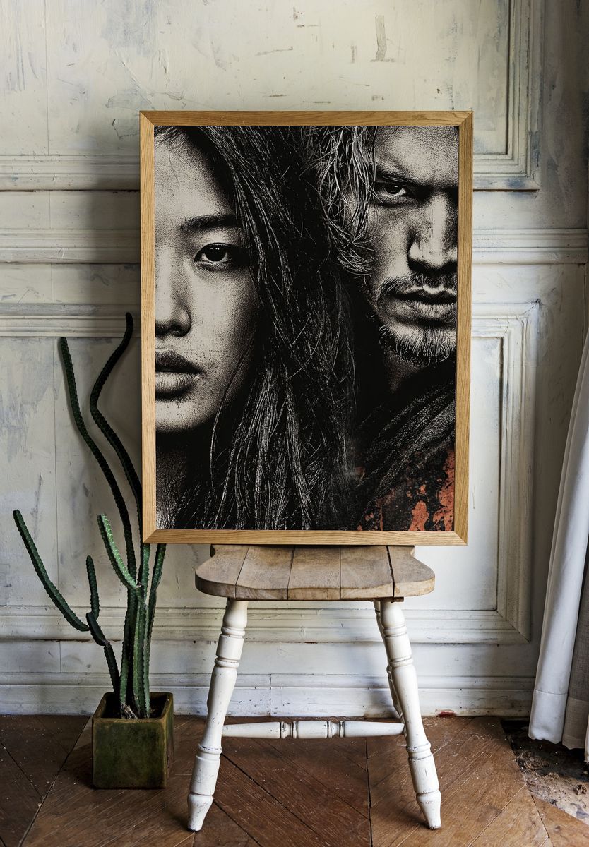 Dual Portrait Noir Print. — room view 1