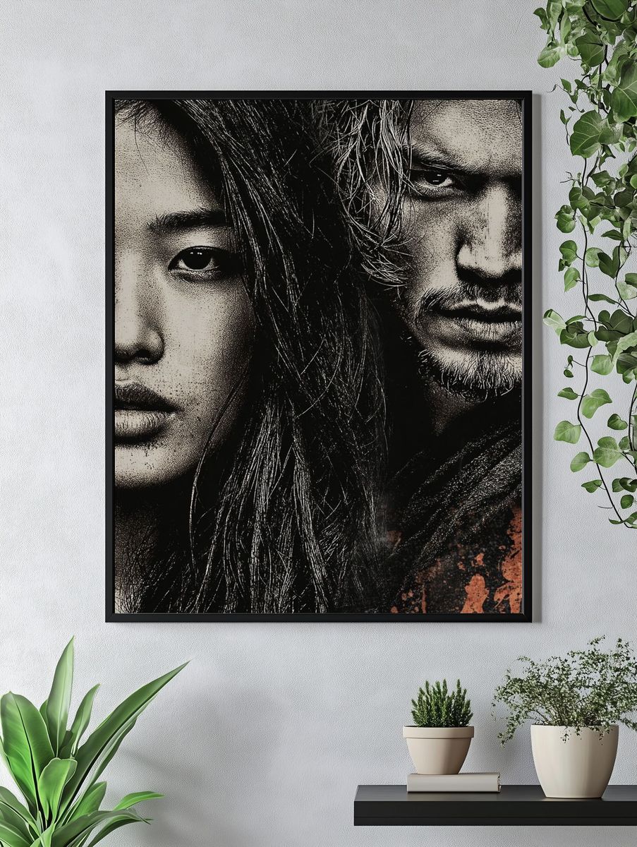 Dual Portrait Noir Print. — room view 4