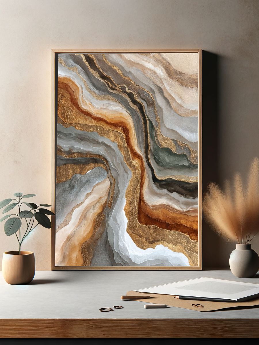 Abstract Geode — Fine Art Print. — room view 2