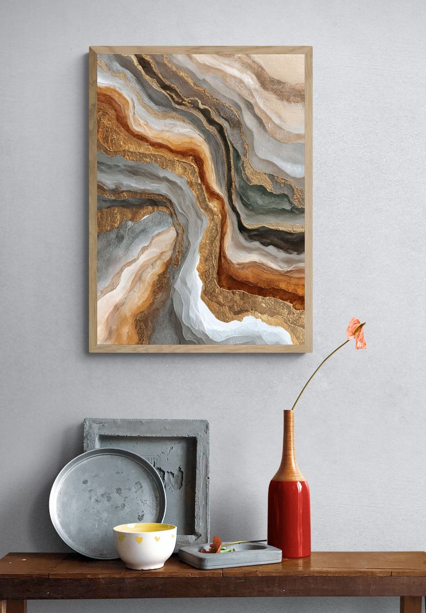 Abstract Geode — Fine Art Print. — room view 3