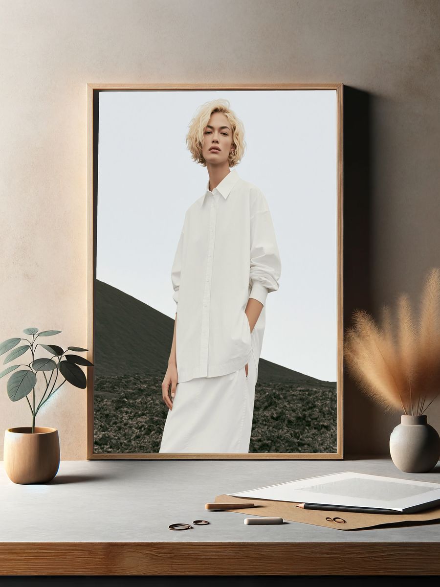 Minimalist Fashion Portrait Poster. — room view 2
