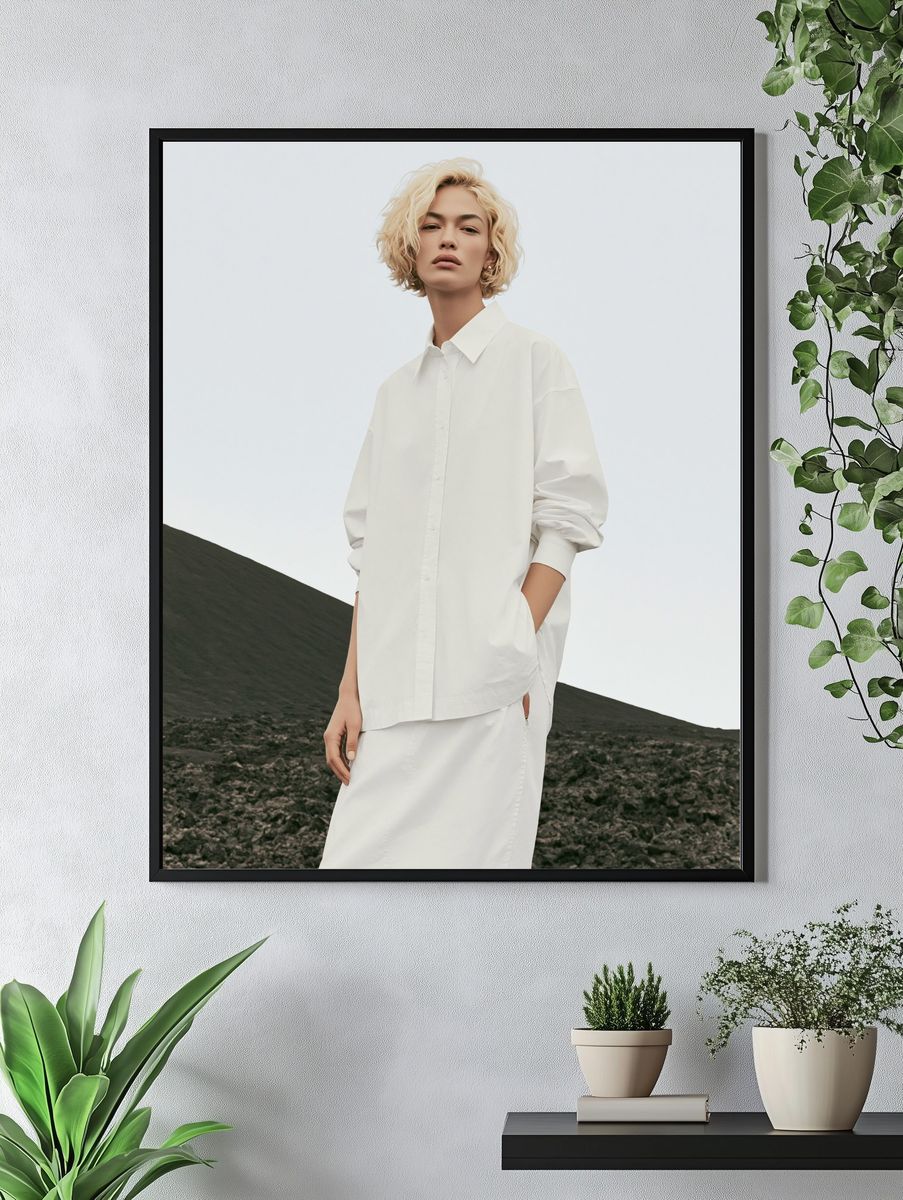 Minimalist Fashion Portrait Poster. — room view 4