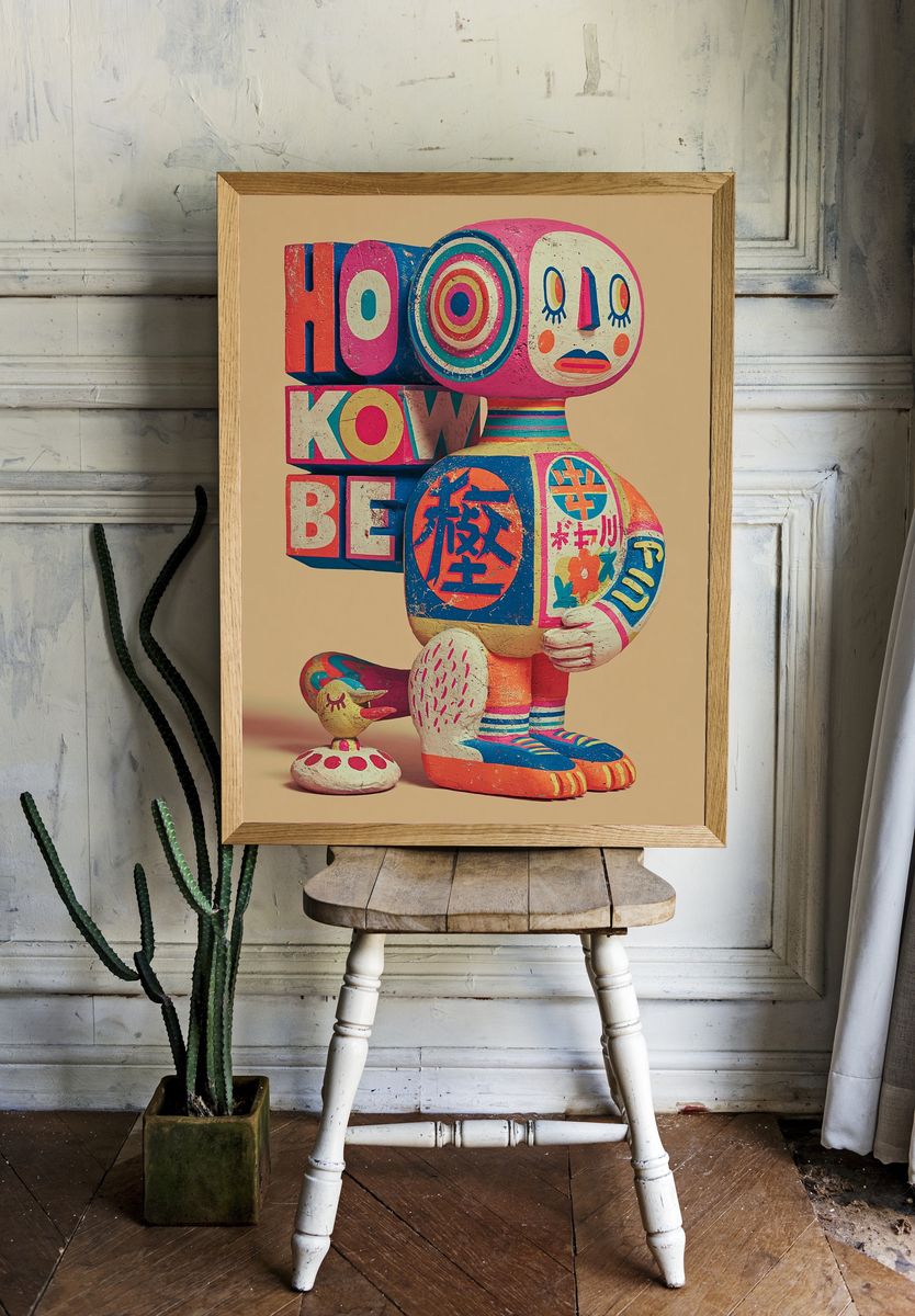 Kawaii Pop Art Figure Poster. — room view 1