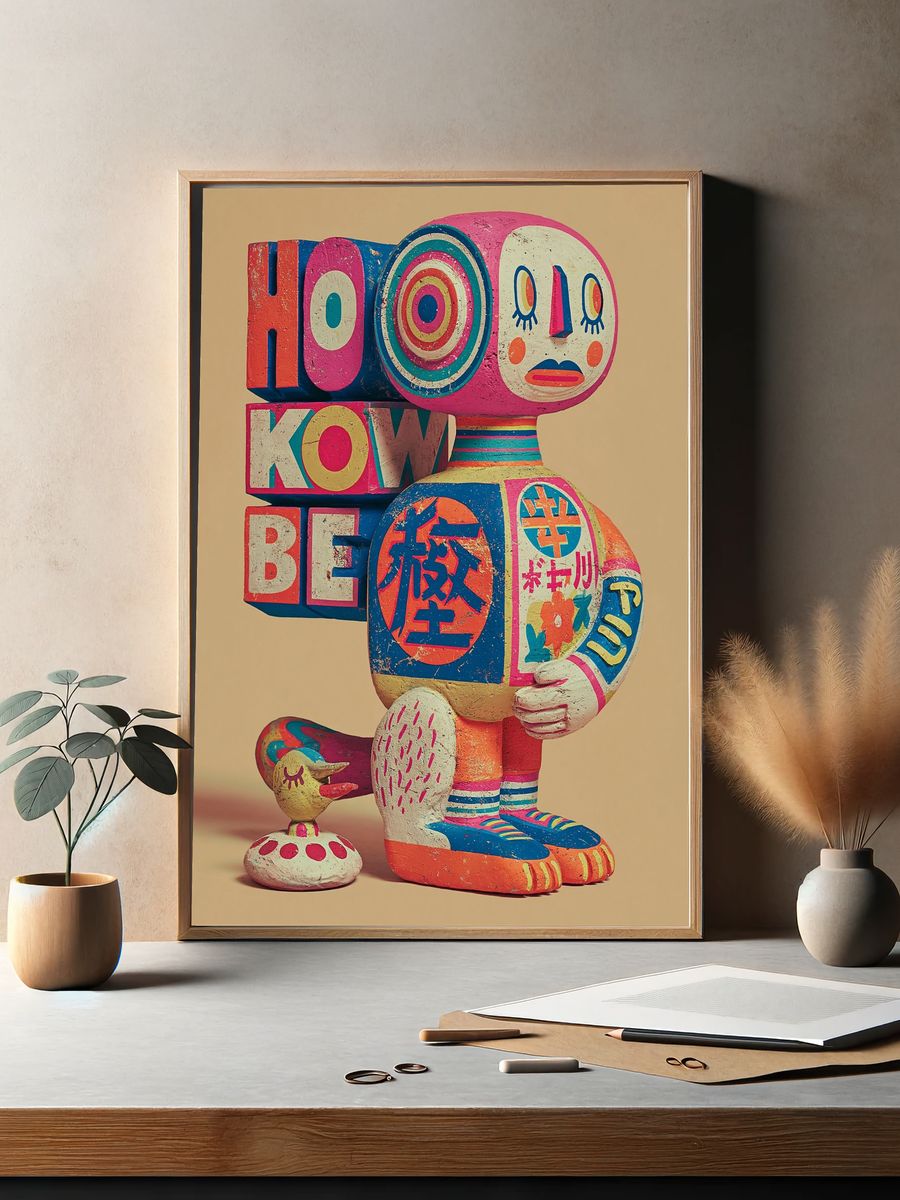 Kawaii Pop Art Figure Poster. — room view 2
