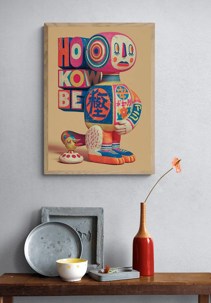 Kawaii Pop Art Figure Poster. — room view 3