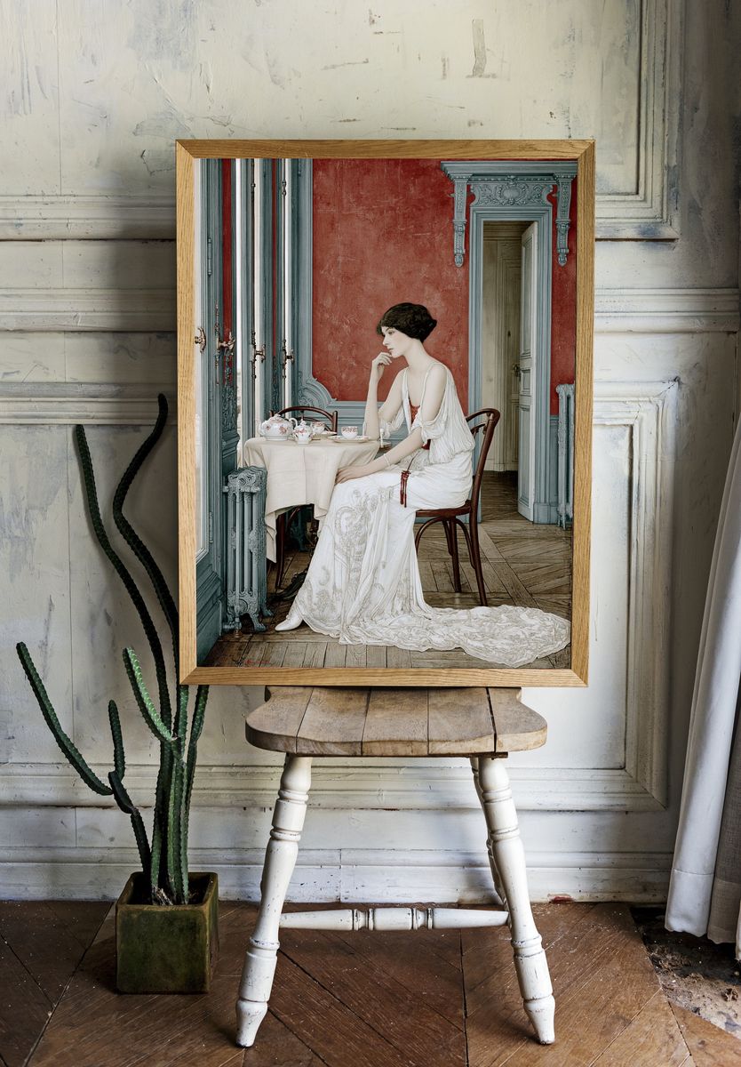 Elegant Woman in Interior Fine-Art Poster. room preview