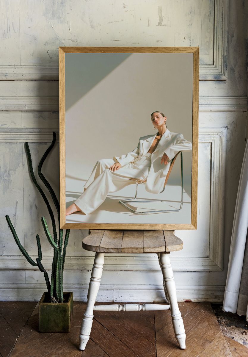 Minimalist Fashion Portrait Poster. room preview