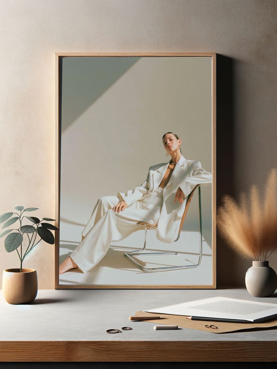 Minimalist Fashion Portrait Poster. — room view 2