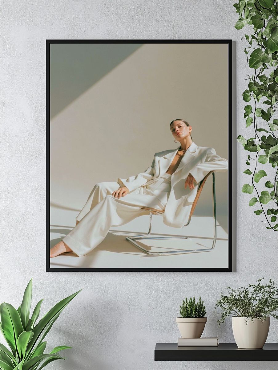 Minimalist Fashion Portrait Poster. — room view 4