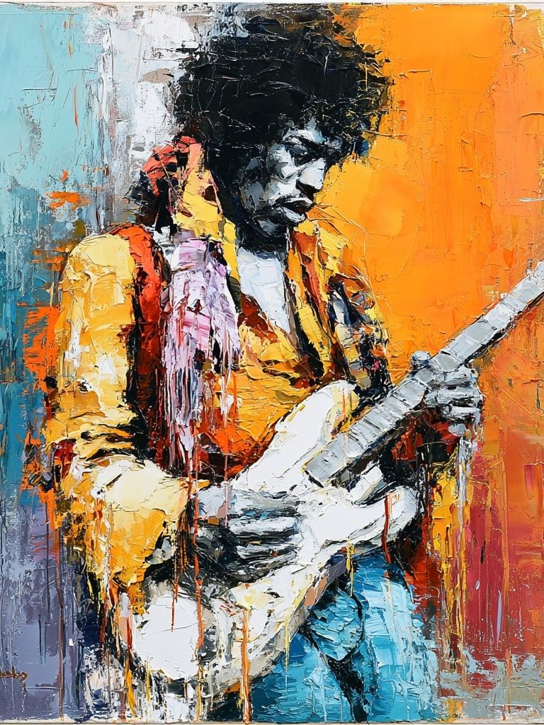 Jimi Hendrix Pop-Art Poster. poster — fine-art art