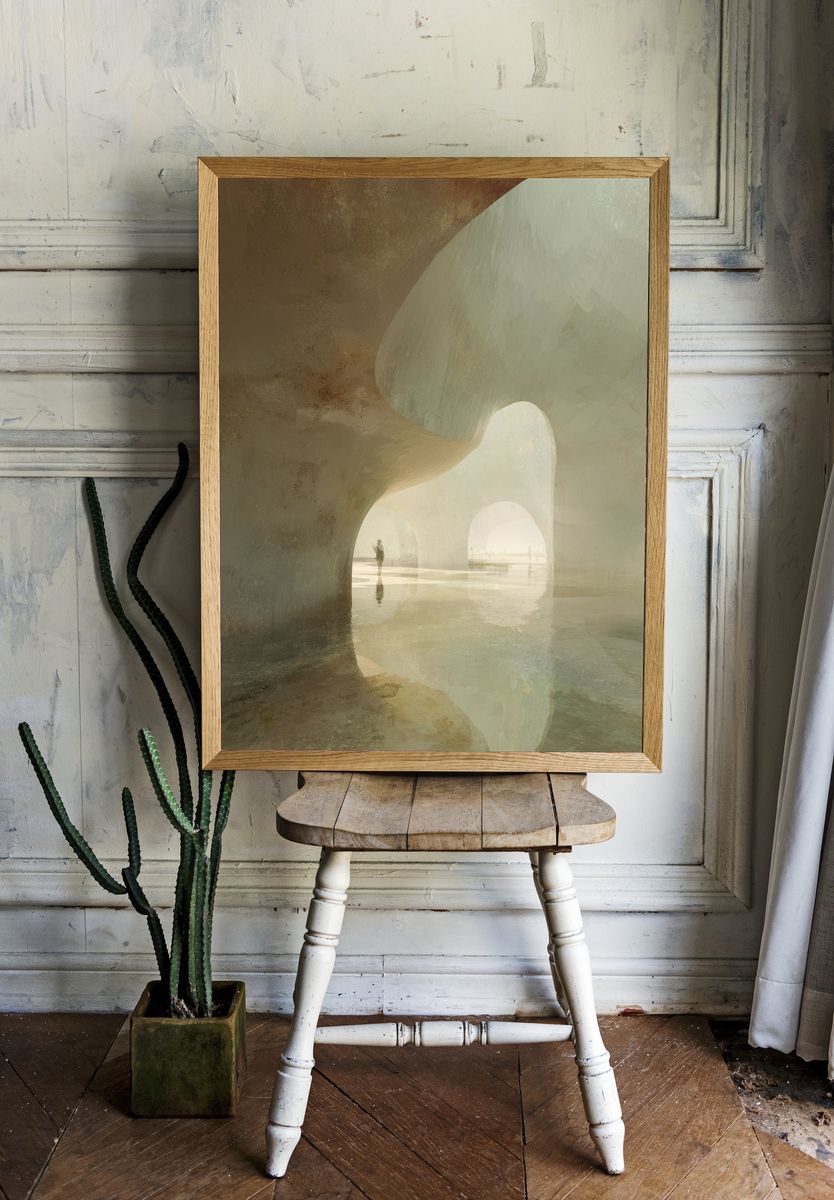 Abstract Architectural Landscape Poster. — room view 1