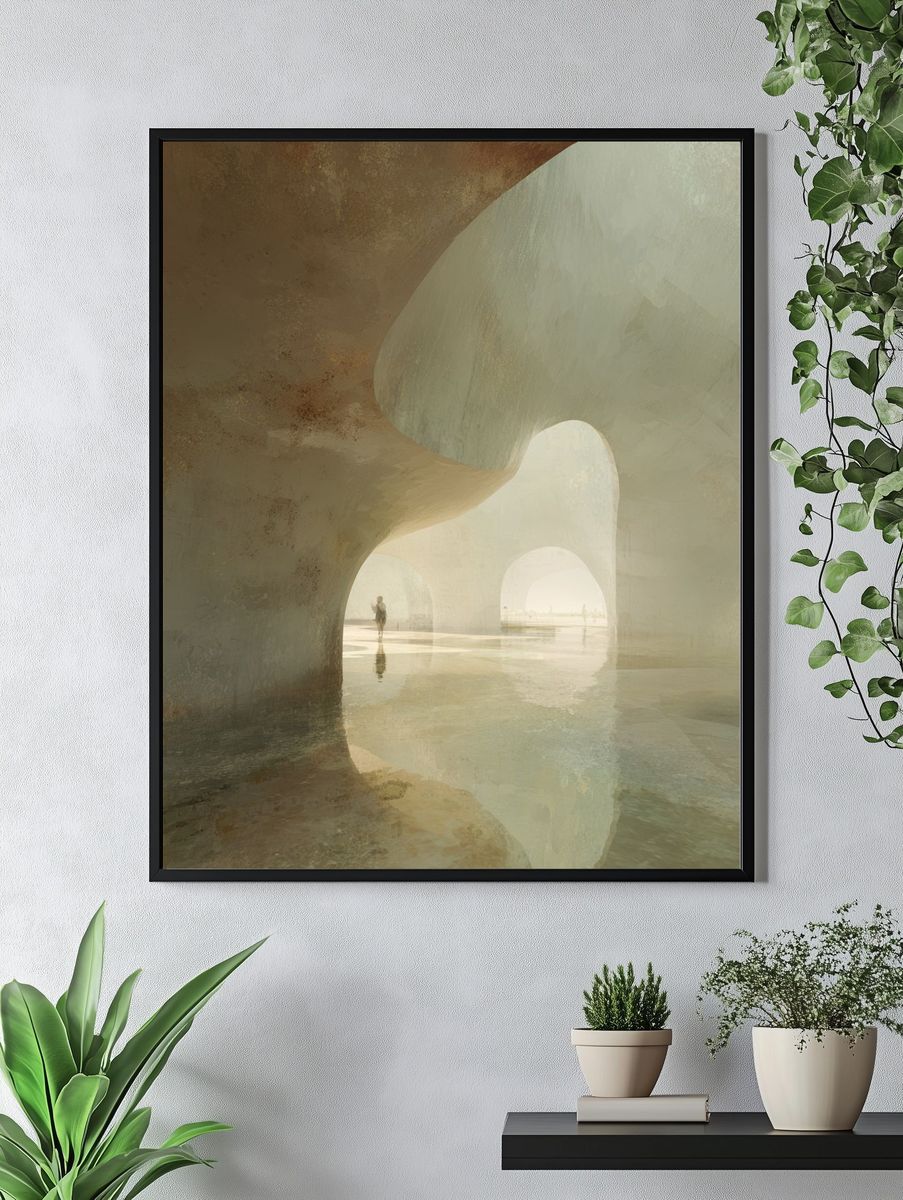 Abstract Architectural Landscape Poster. — room view 4