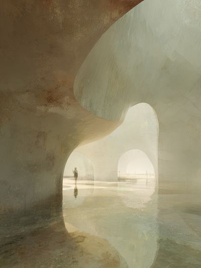 Abstract Architectural Landscape Poster. poster