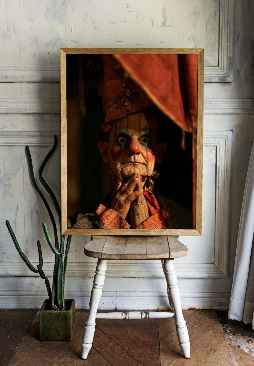 Creepy Puppet Portrait Poster. — room view 1