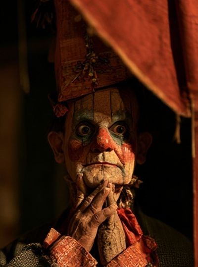 Creepy Puppet Portrait Poster. poster