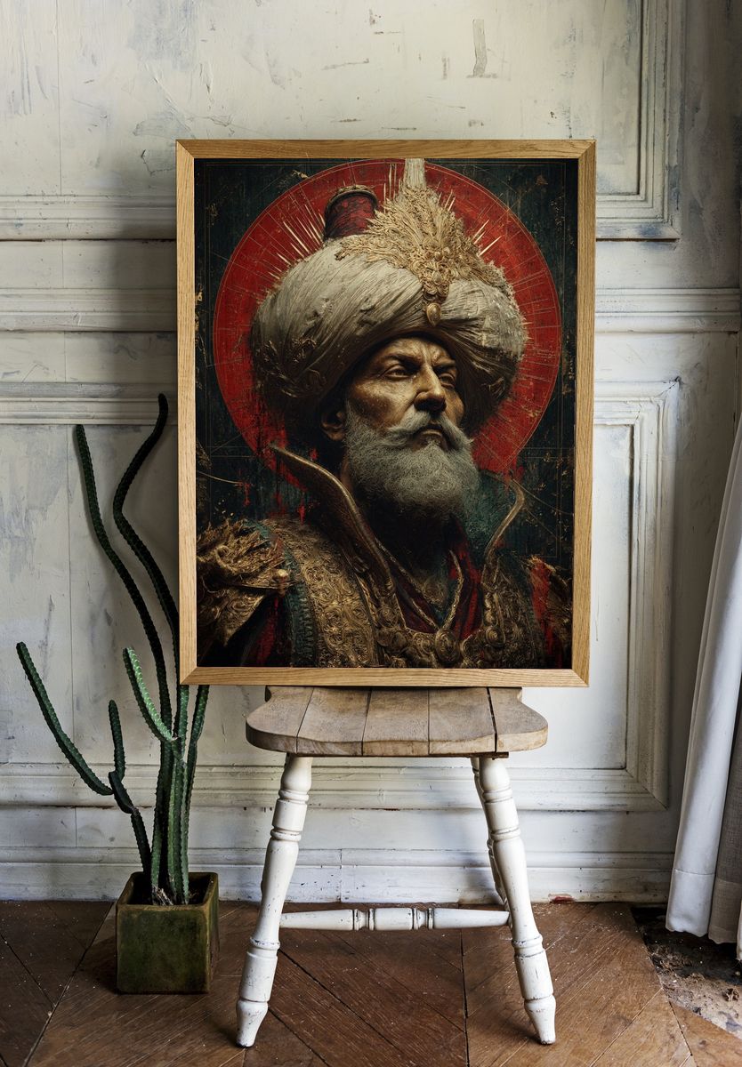Ottoman Sultan Portrait Fine-Art Print. room preview