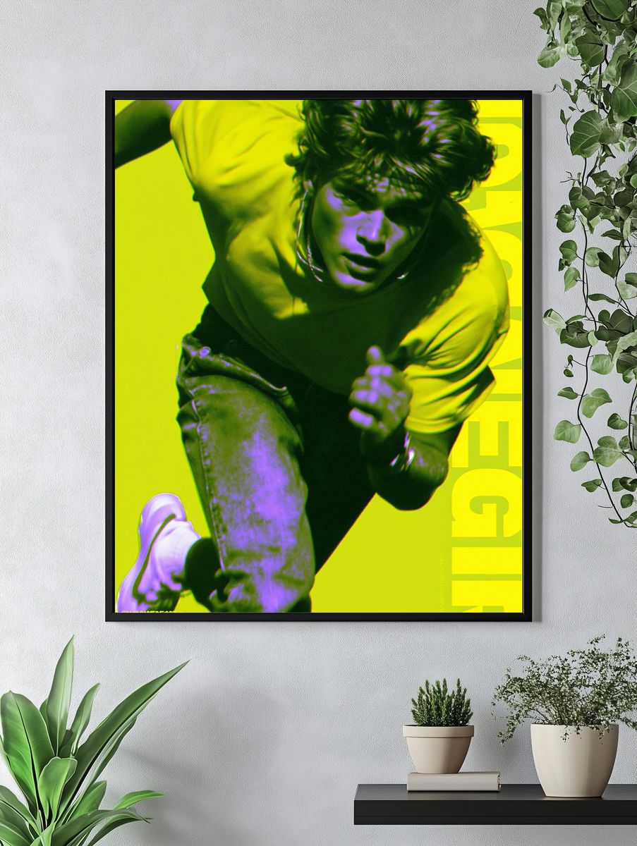 Dynamic Runner Pop Art Poster. — room view 4