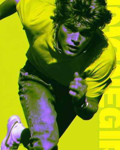 Dynamic Runner Pop Art Poster.