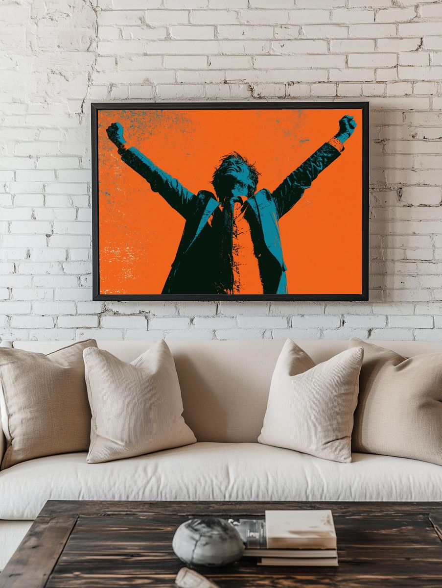 Victory Pose Pop Art Poster. room preview
