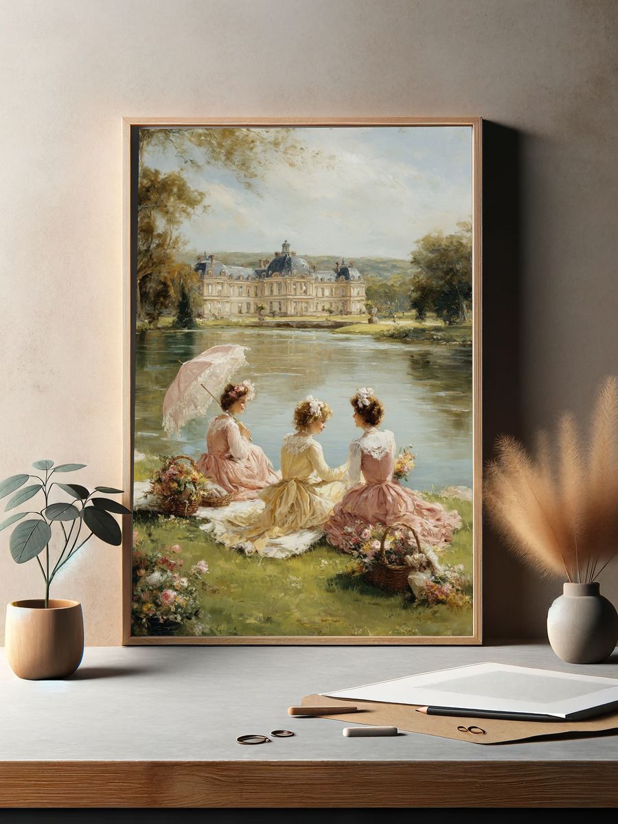 Ladies by the Lake Fine-Art Poster. — room view 2