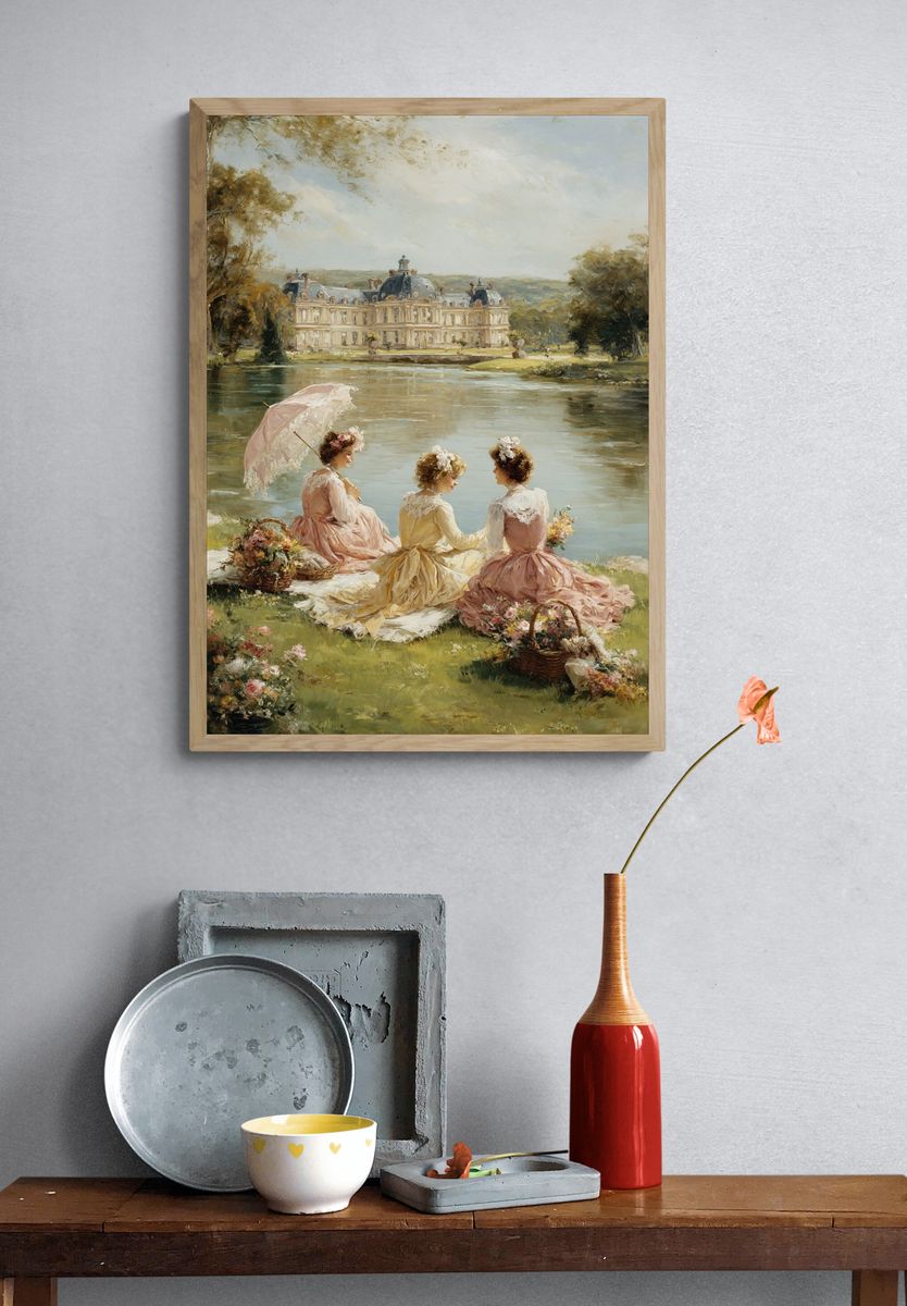 Ladies by the Lake Fine-Art Poster. — room view 3