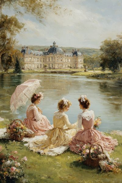 Ladies by the Lake Fine-Art Poster.