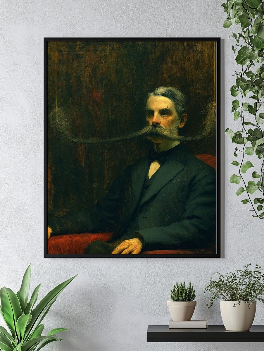 Victorian Gentleman Portrait Print. — room view 4