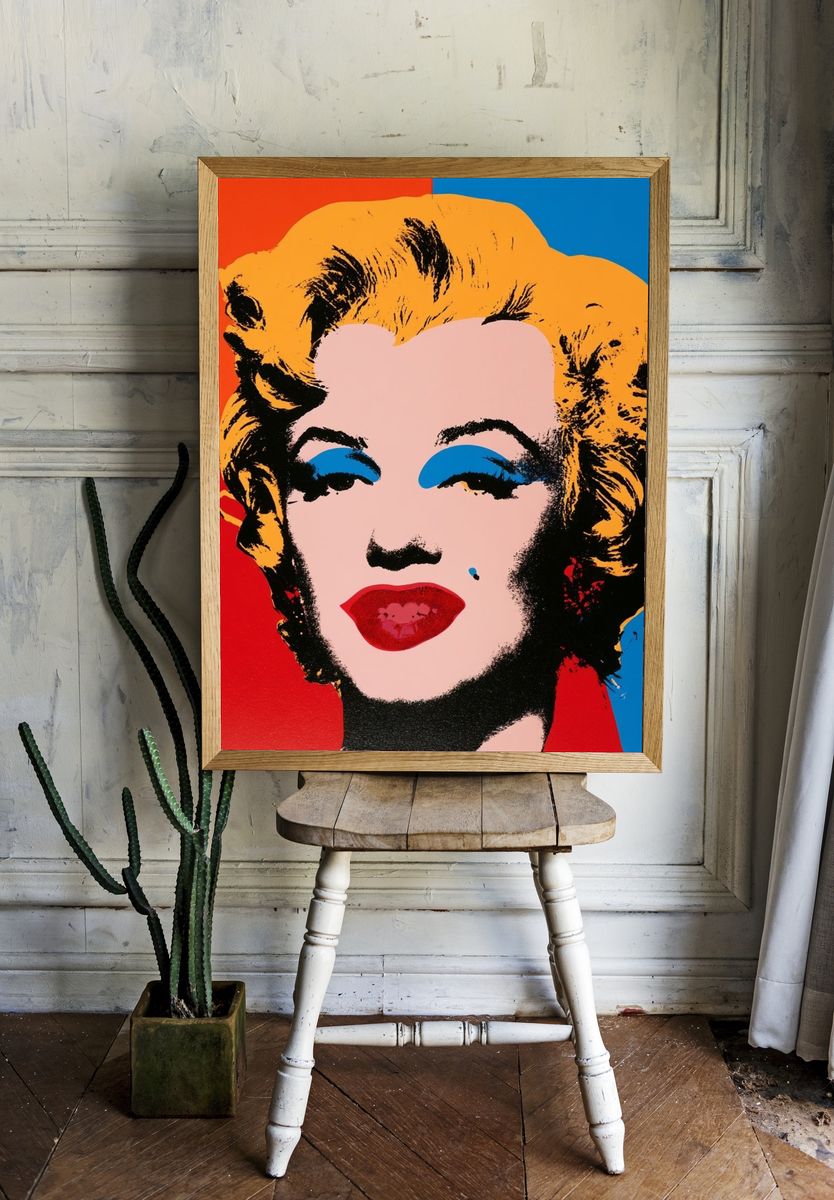 Marilyn Pop Art Poster. room preview