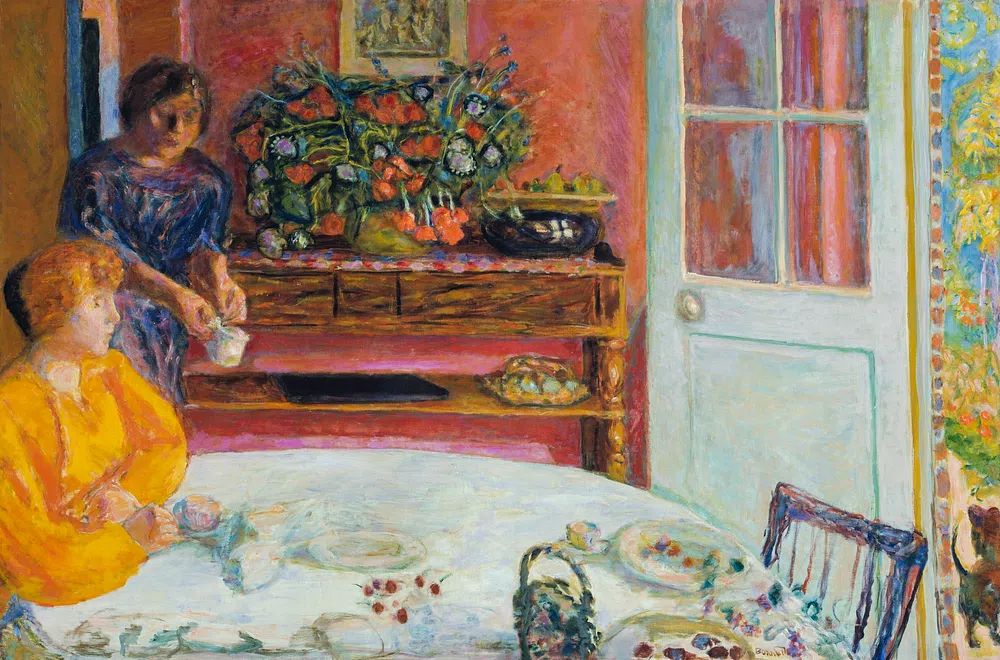 Intimate Tea Gathering — Fine Art Print. poster — fine-art art