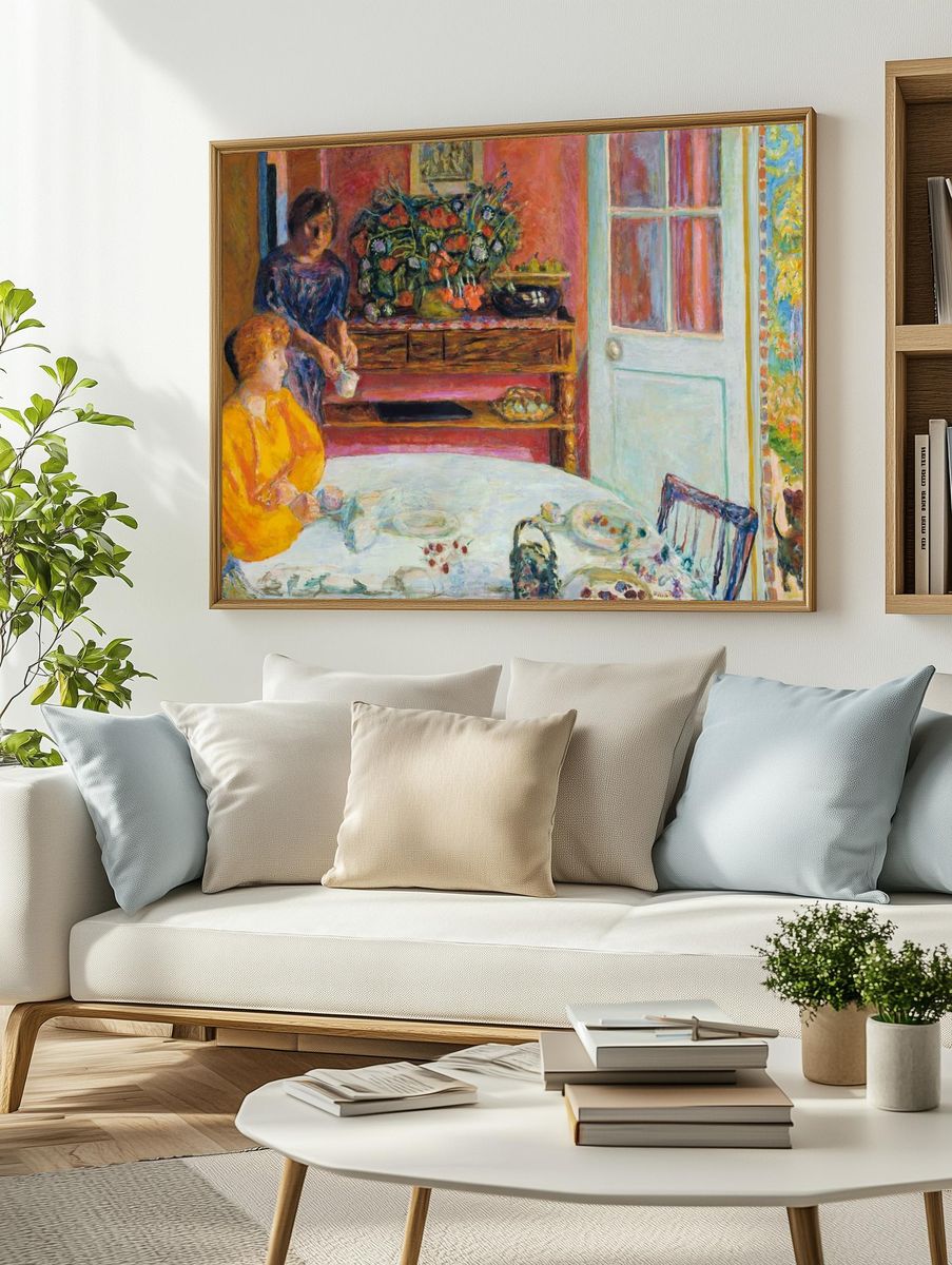 Intimate Tea Gathering — Fine Art Print. — room view 2