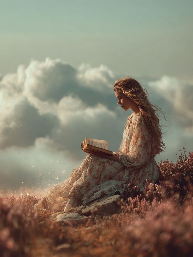 Dreamy Reader — Fine Art Print. poster detail