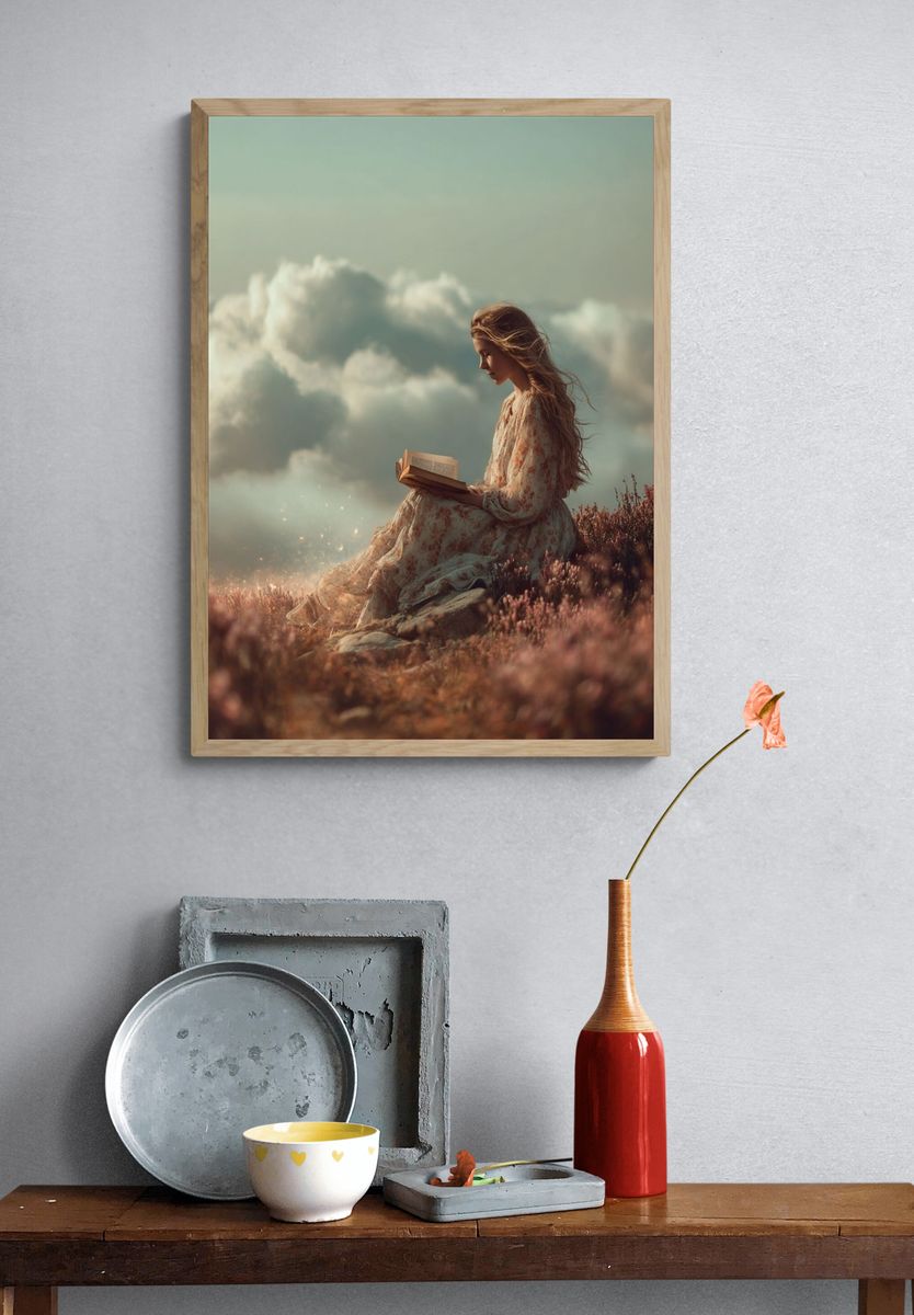 Dreamy Reader — Fine Art Print. — room view 3