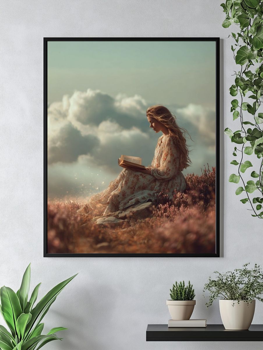 Dreamy Reader — Fine Art Print. — room view 4