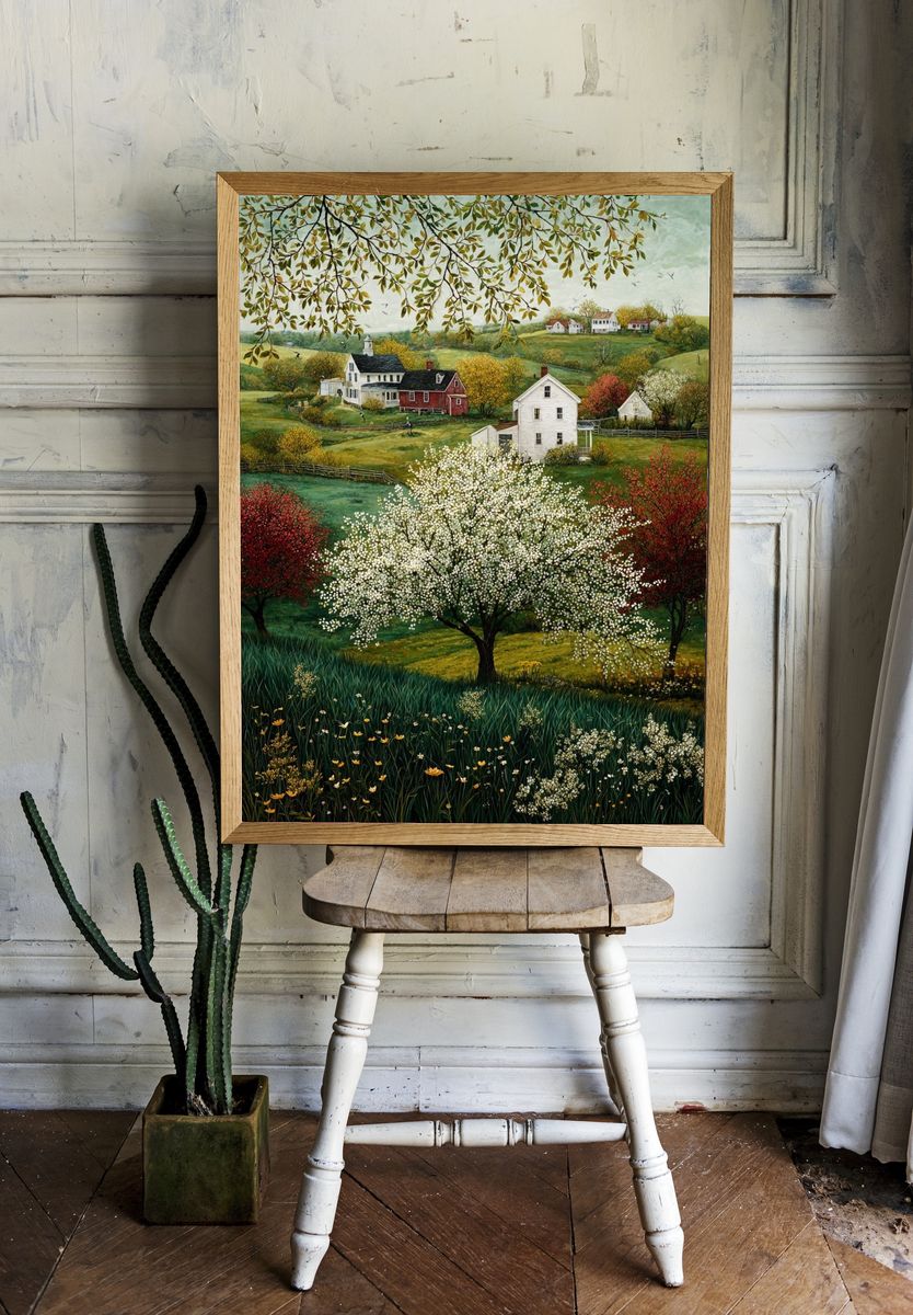 Charming Country Landscape — Fine Art Print. — room view 1