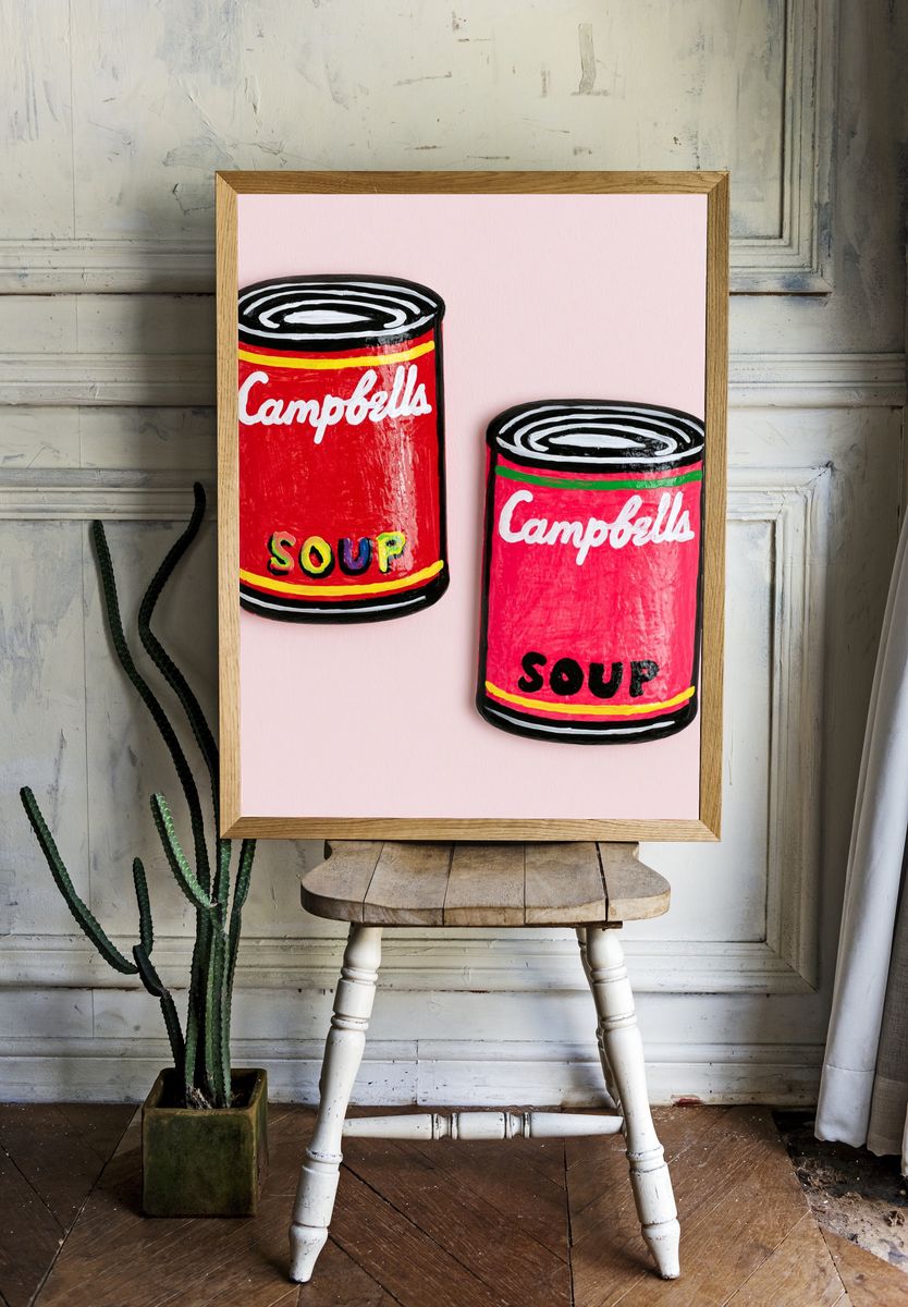 Campbell's Soup Pop Art Print. room preview