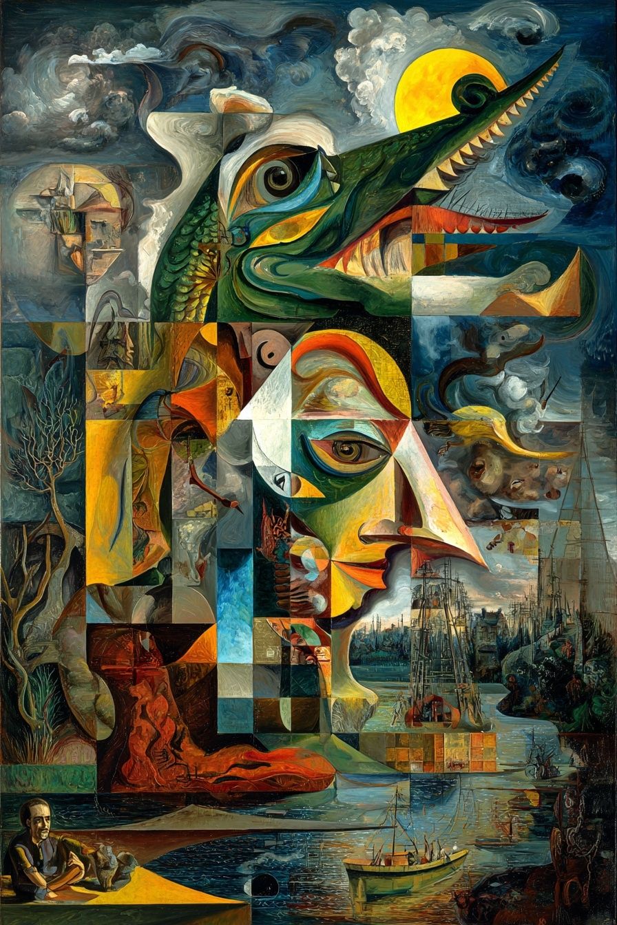Surrealist Collage Art Poster. poster — fine-art art