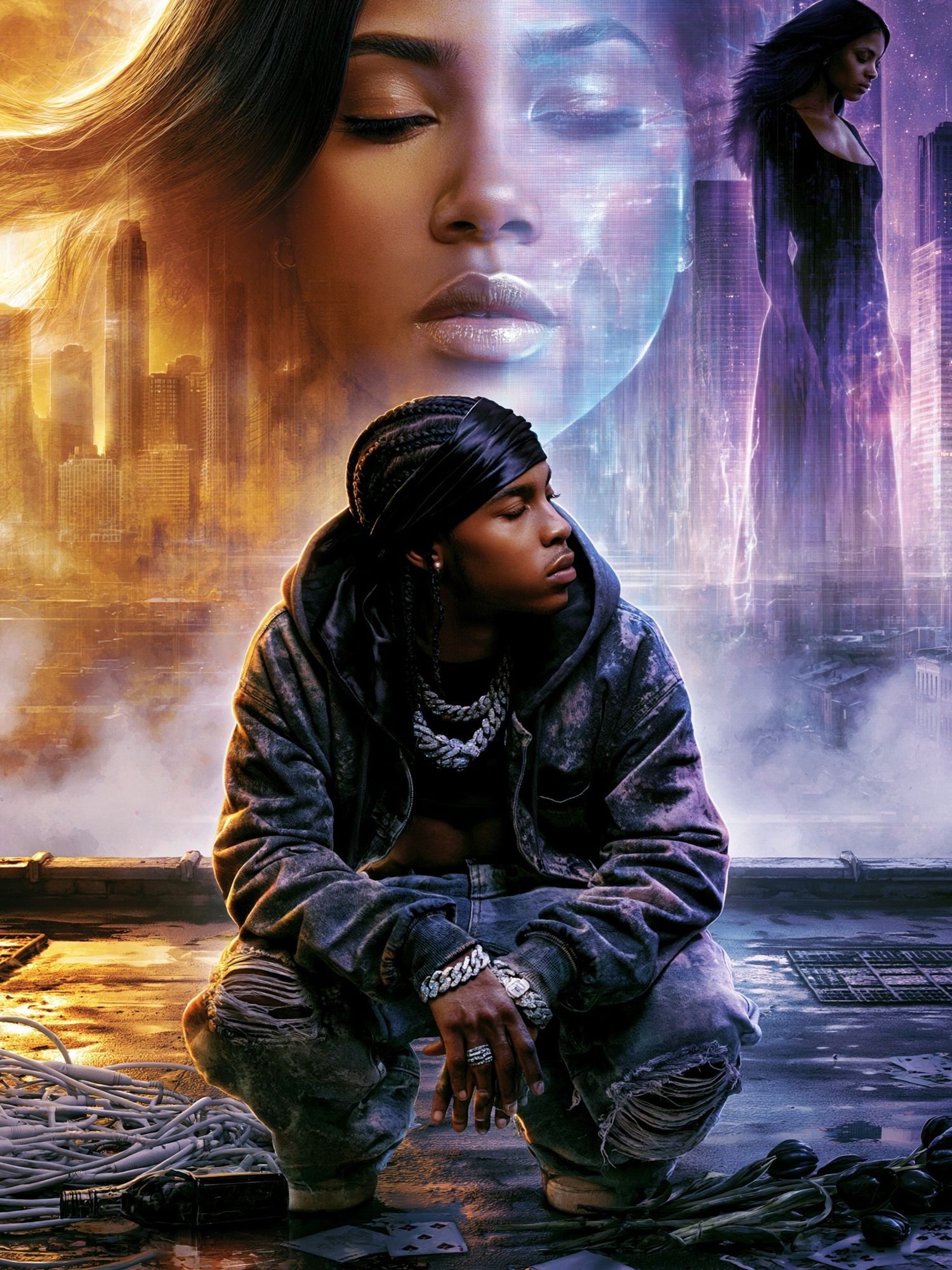 Dreamlike City Portrait Poster. poster — fine-art art