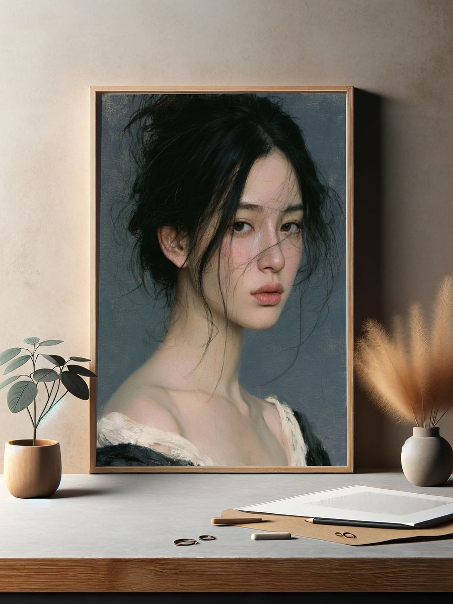 Contemplative Portrait Fine-Art Poster. — room view 2