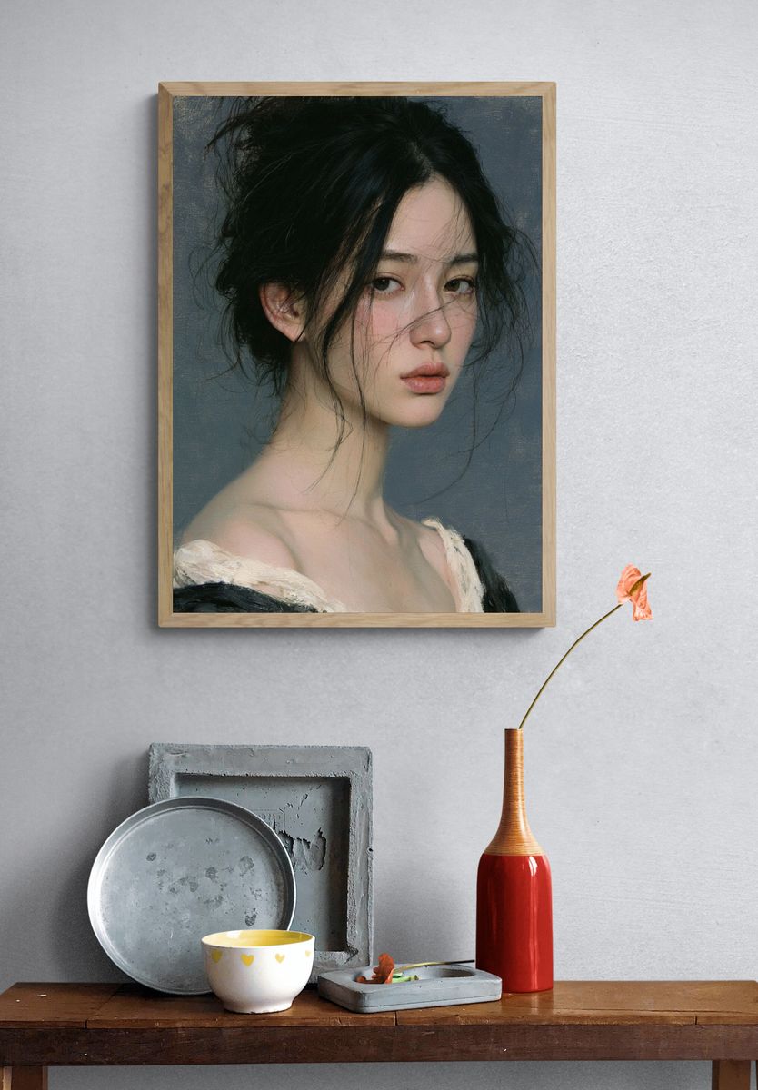Contemplative Portrait Fine-Art Poster. — room view 3