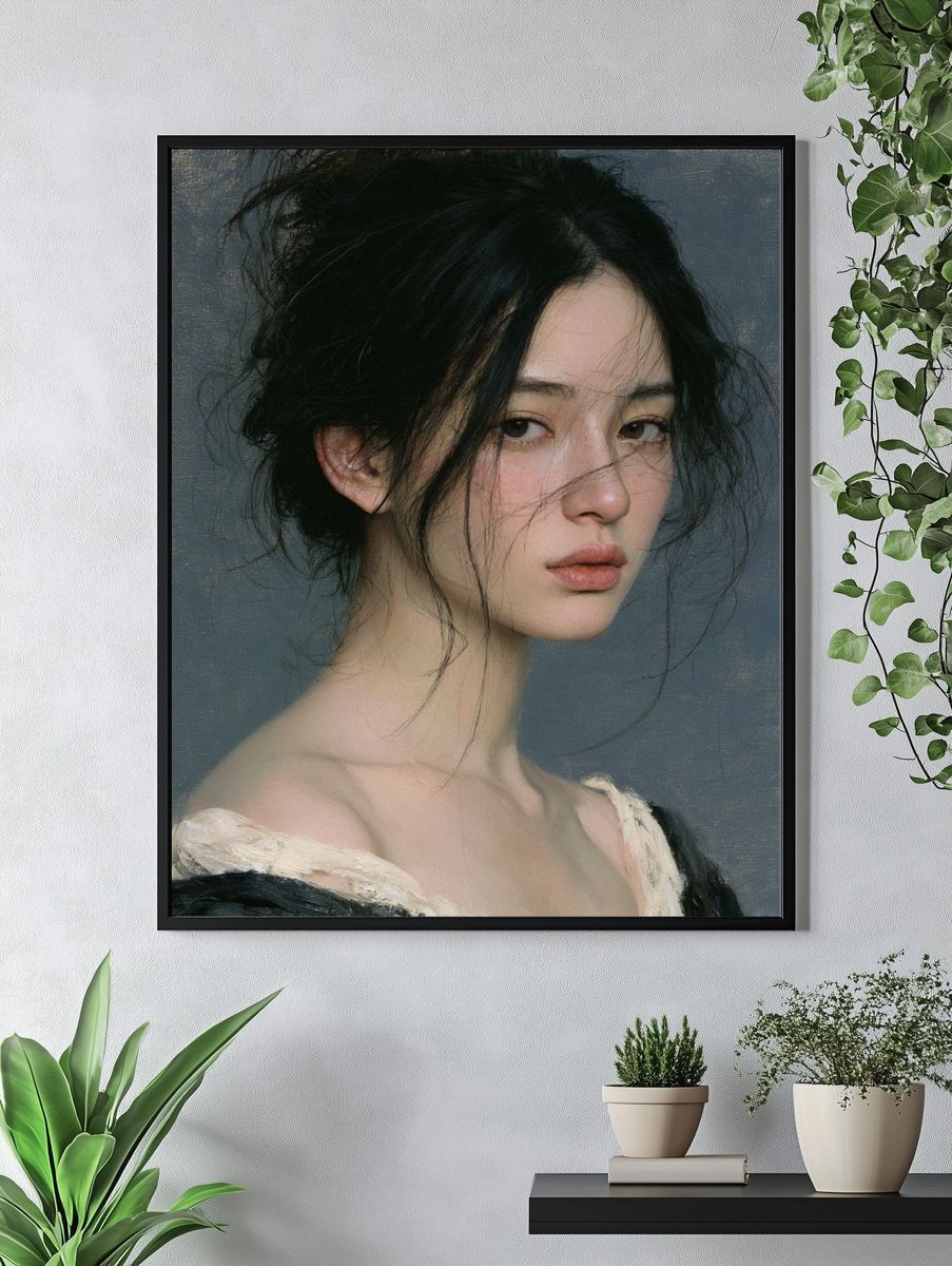 Contemplative Portrait Fine-Art Poster. — room view 4