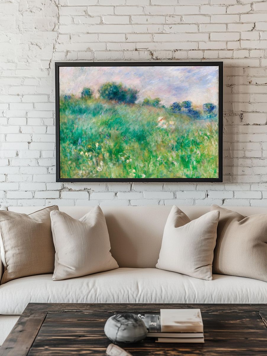 Impressionist Meadow Landscape Poster. — room view 1