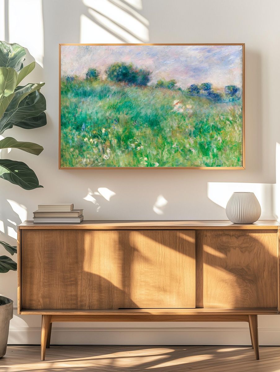 Impressionist Meadow Landscape Poster. — room view 3