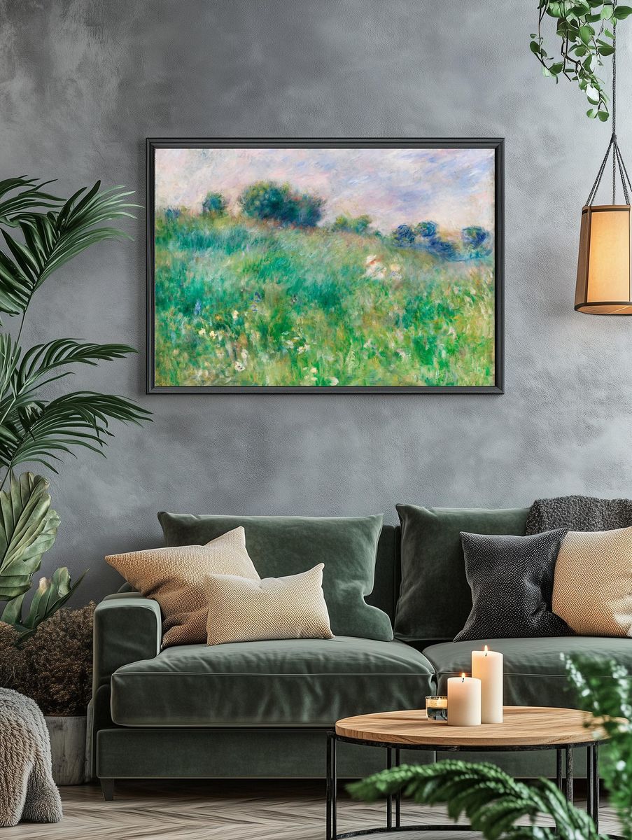 Impressionist Meadow Landscape Poster. — room view 4